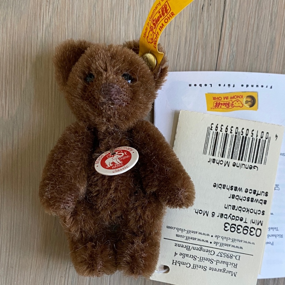 Steiff Dark Brown Mini Teddy Bear